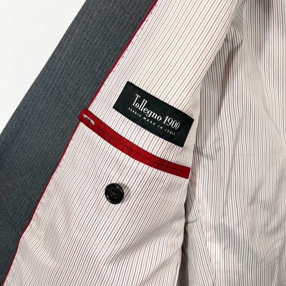 Brooks Brothers Red Fleece Gray Blazer Sport Coat Tollegno 1900 - Size 44L - Picture 3 of 10